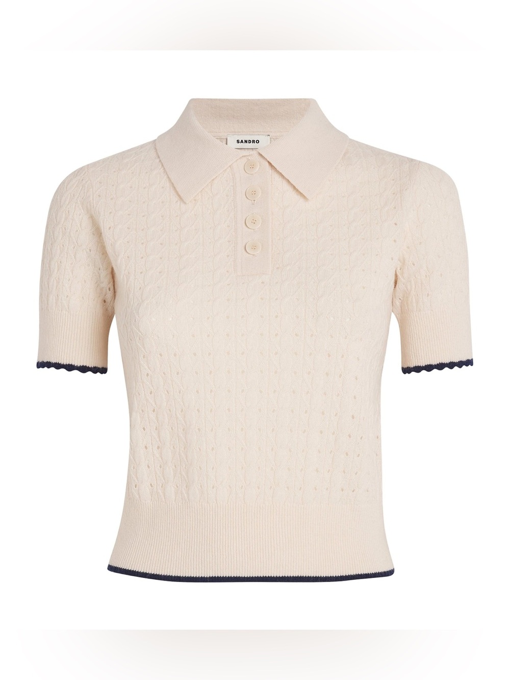 NWOT- Sandro- Poppy Pointelle Knit Sweater Size 1